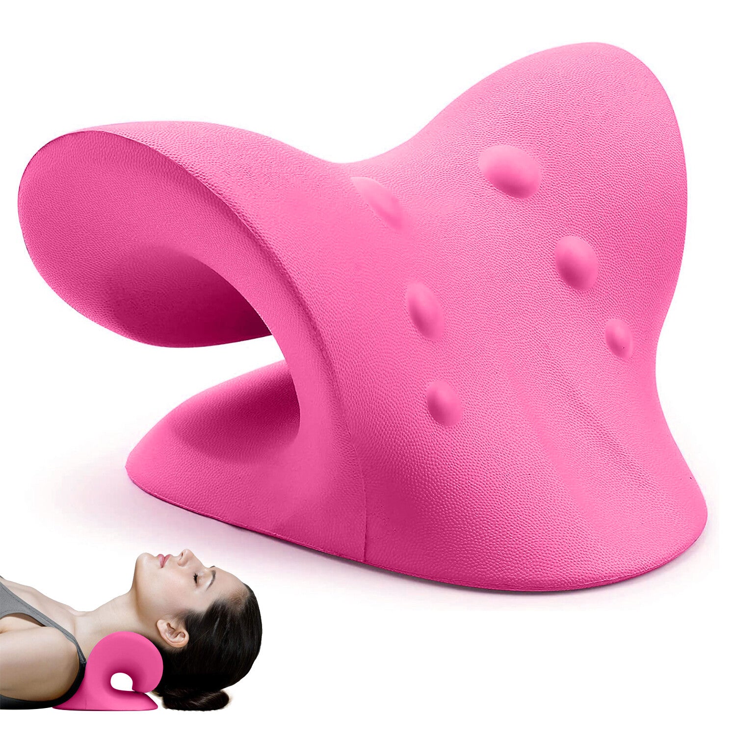 Neck Cloud Cervical Neck Stretcher Pillow Traction Device Pain Relief Massage