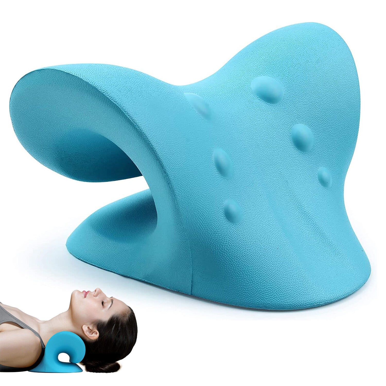Neck Cloud Cervical Neck Stretcher Pillow Traction Device Pain Relief Massage
