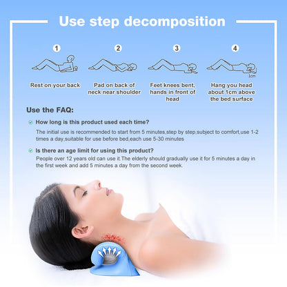 Neck Cloud Cervical Neck Stretcher Pillow Traction Device Pain Relief Massage