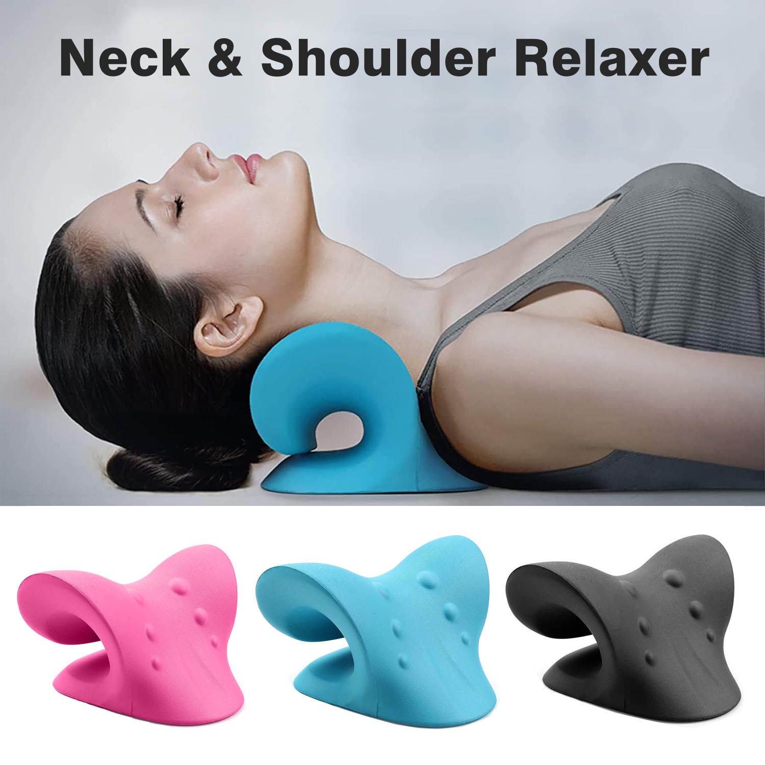 Neck Cloud Cervical Neck Stretcher Pillow Traction Device Pain Relief Massage