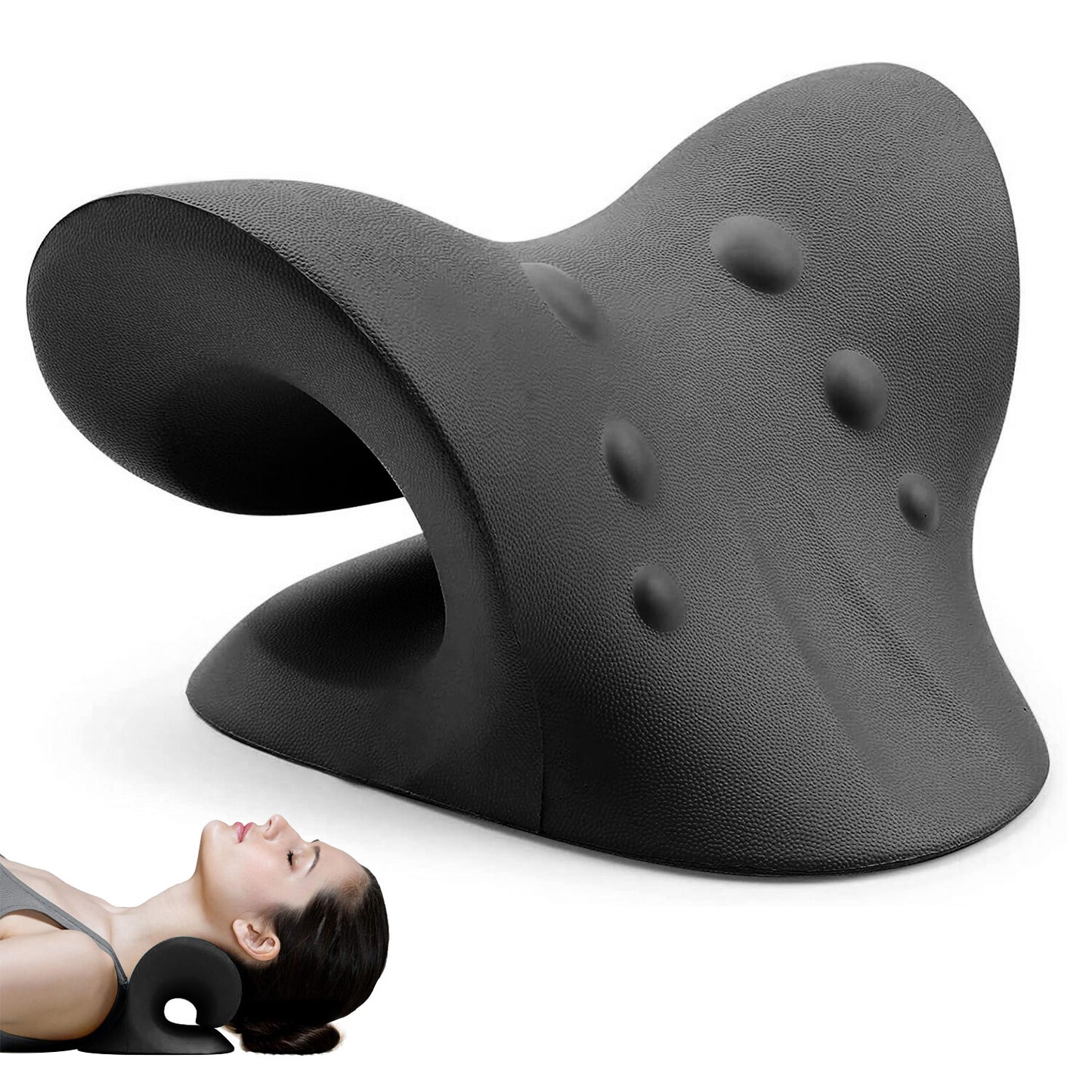 Neck Cloud Cervical Neck Stretcher Pillow Traction Device Pain Relief Massage