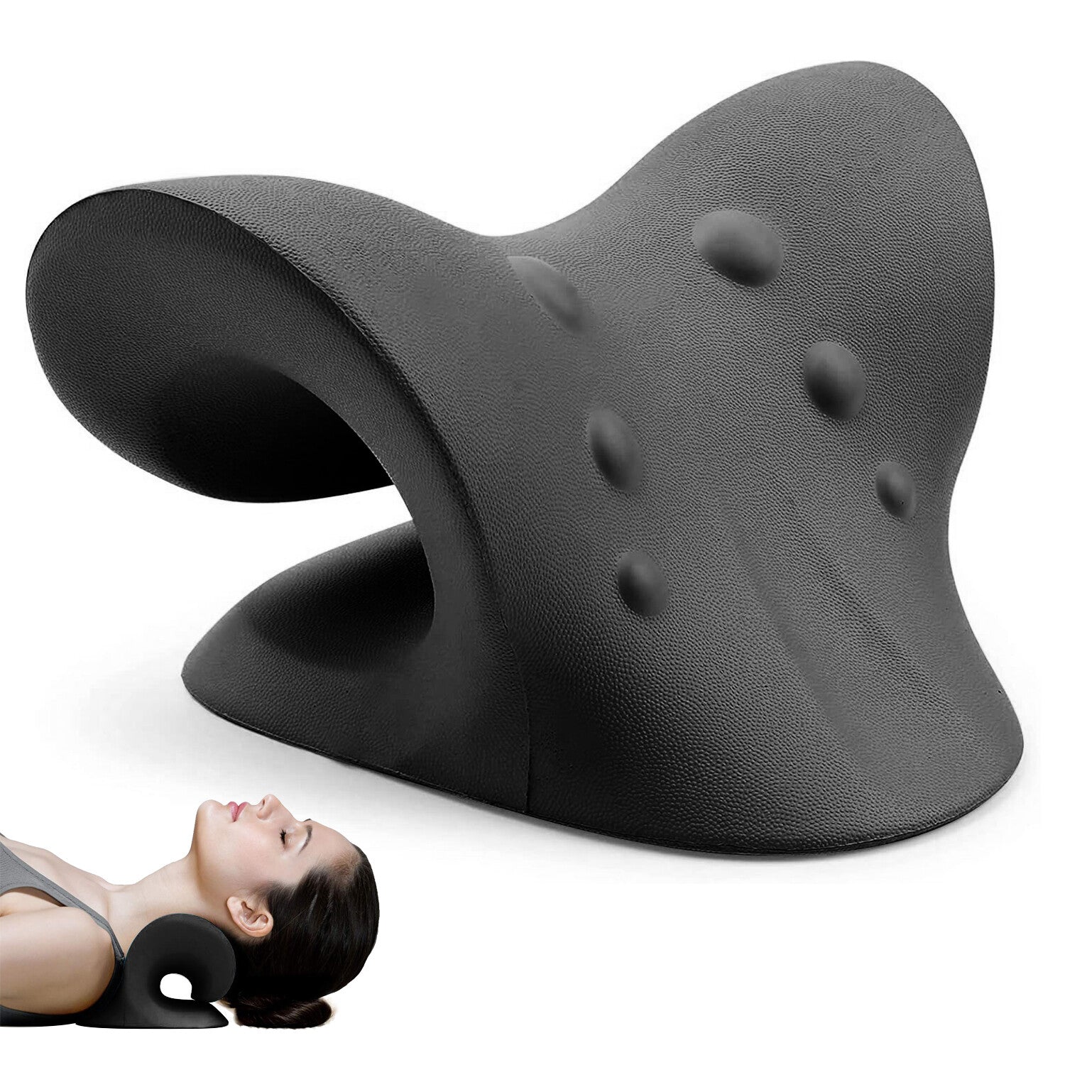 Neck Cloud Cervical Neck Stretcher Pillow Traction Device Pain Relief Massage