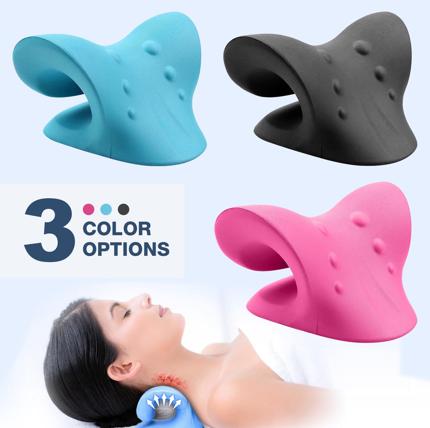 Neck Cloud Cervical Neck Stretcher Pillow Traction Device Pain Relief Massage