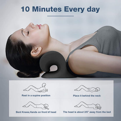 Neck Cloud Cervical Neck Stretcher Pillow Traction Device Pain Relief Massage